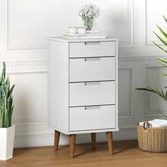 vidaXL Drawer Cabinet MOLDE Brown 40x35x82 cm Solid Wood Pine