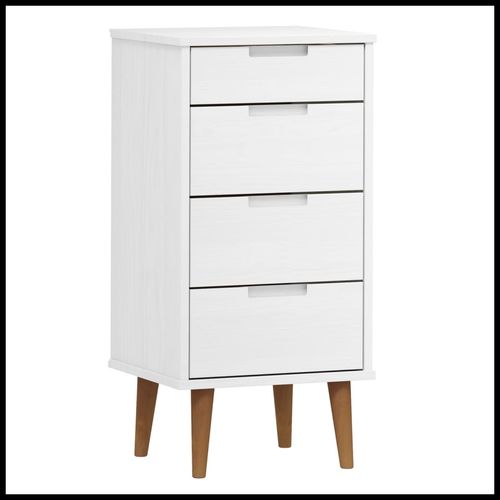 vidaXL Drawer Cabinet MOLDE Brown 40x35x82 cm Solid Wood Pine