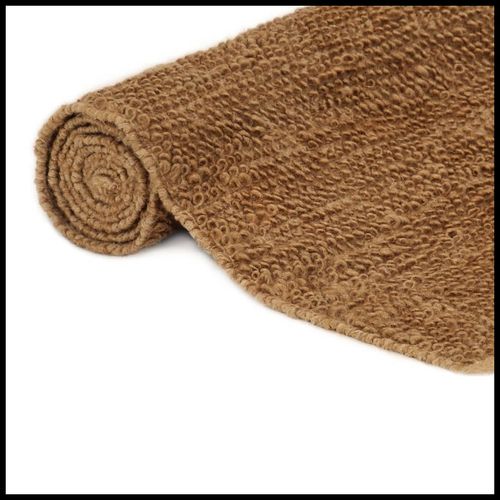 vidaXL Handmade Loop Pile Rug 80x160 cm Jute and Cotton