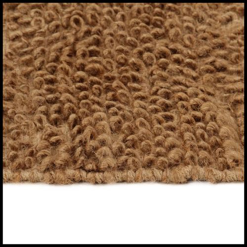 vidaXL Handmade Loop Pile Rug 80x160 cm Jute and Cotton