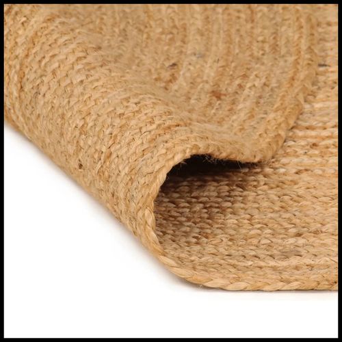 vidaXL Area Rug Braided Jute 180 cm Round
