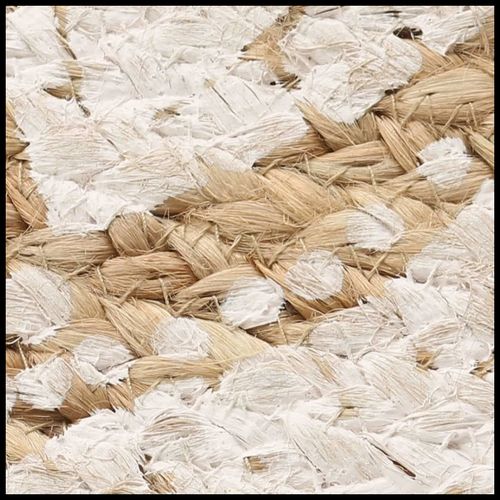 vidaXL Area Rug Braided Jute Printed 180 cm Round