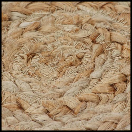 vidaXL Area Rug Braided Design Jute 180 cm Round