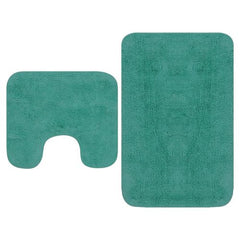vidaXL Bathroom Mat Set 2 Pieces Fabric Anthracite