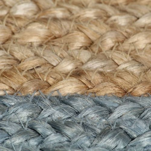 vidaXL Handmade Rug Jute with Grey Border 90 cm
