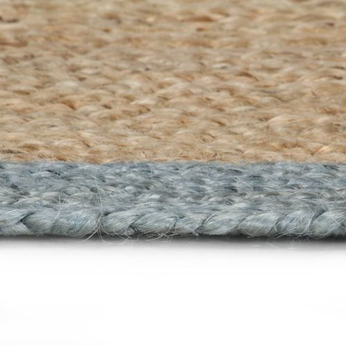 vidaXL Handmade Rug Jute with Grey Border 90 cm