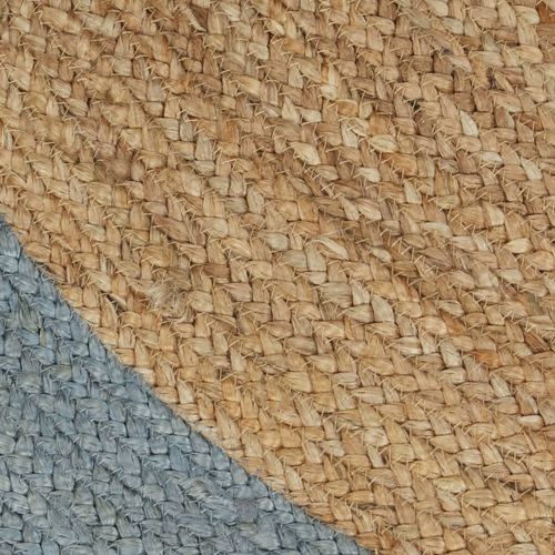 vidaXL Handmade Rug Jute with Grey Border 90 cm