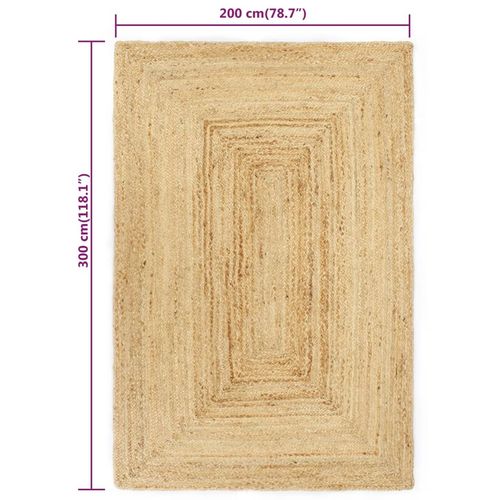 vidaXL Handmade Rug Jute 180x250 cm