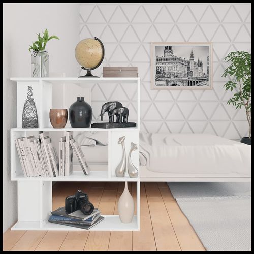 vidaXL Book Cabinet/Room Divider Smoked Oak 80x24x96cm Engineered Wood