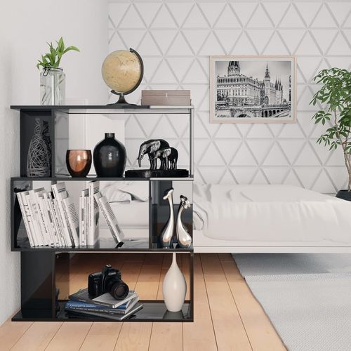 vidaXL Book Cabinet/Room Divider Smoked Oak 80x24x96cm Engineered Wood