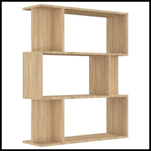 vidaXL Book Cabinet/Room Divider Smoked Oak 80x24x96cm Engineered Wood