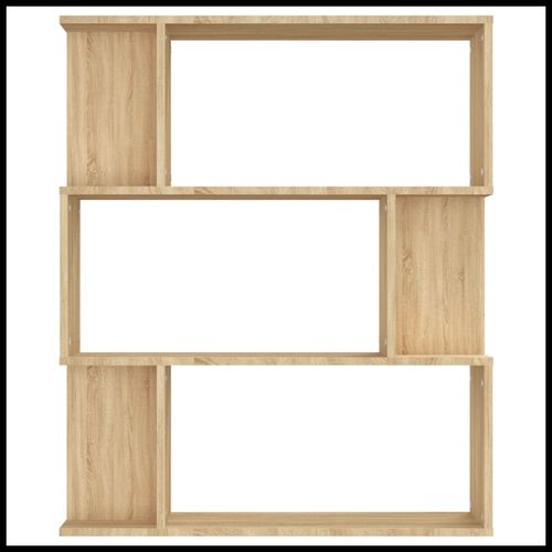 vidaXL Book Cabinet/Room Divider Smoked Oak 80x24x96cm Engineered Wood