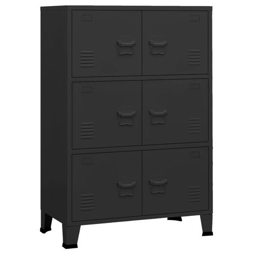 vidaXL Industrial Storage Chest White 75x40x80 cm Steel