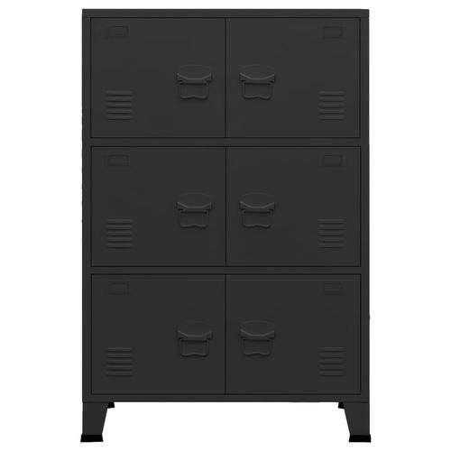 vidaXL Industrial Storage Chest White 75x40x80 cm Steel