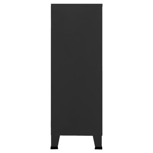 vidaXL Industrial Storage Chest White 75x40x80 cm Steel