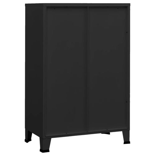 vidaXL Industrial Storage Chest White 75x40x80 cm Steel