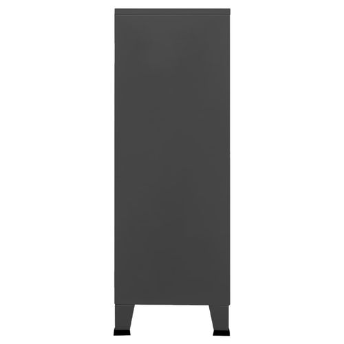 vidaXL Industrial Storage Chest White 75x40x80 cm Steel
