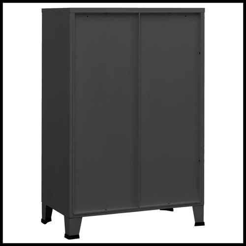vidaXL Industrial Storage Chest White 75x40x80 cm Steel