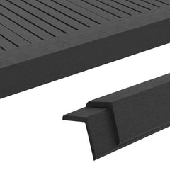 vidaXL 5 pcs Decking Angle Trims WPC 170 cm Light Brown - black