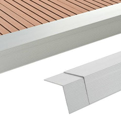 vidaXL 5 pcs Decking Angle Trims WPC 170 cm Light Brown - silver