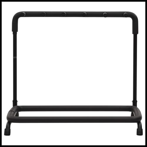 vidaXL Guitar Stand 7 Sections Black Steel