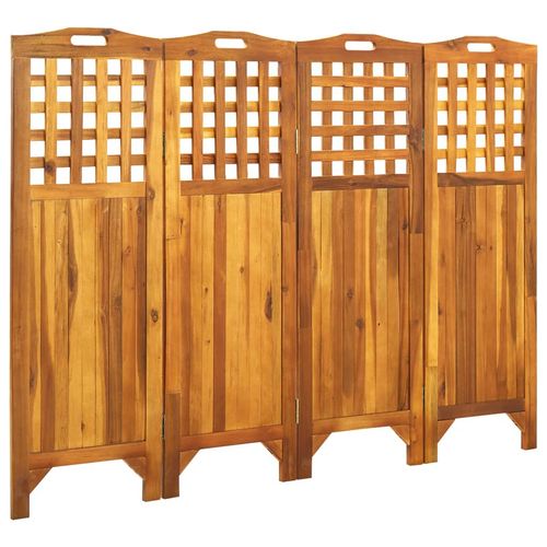 vidaXL 3-Panel Room Divider 121x2x120 cm Solid Acacia Wood