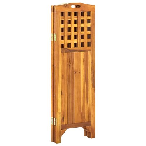 vidaXL 3-Panel Room Divider 121x2x120 cm Solid Acacia Wood