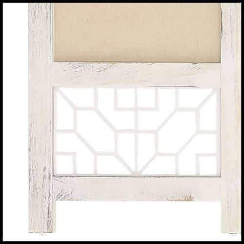 vidaXL 3-Panel Room Divider Cream 105x165 cm Fabric