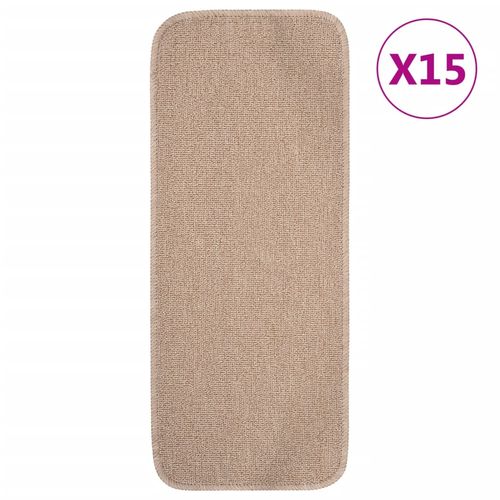 vidaXL Anti Slip Stair Mats 15 pcs 60x25 cm Black Rectangular