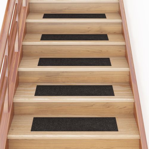vidaXL Self-adhesive Stair Mats Rectangular 15 pcs 60x25 cm Light Brown - brown / 76 x 20 cm