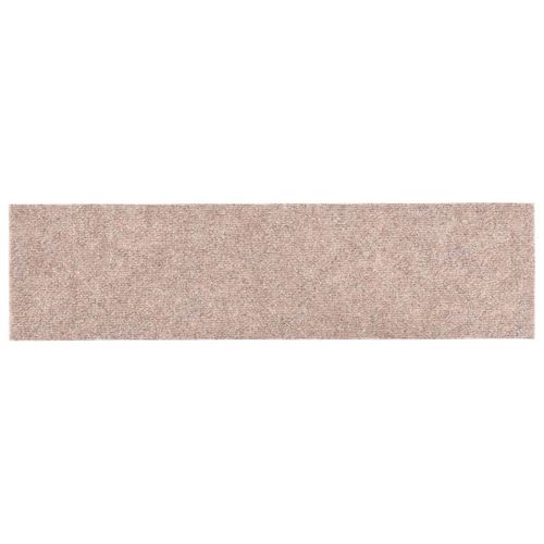 vidaXL Self-adhesive Stair Mats Rectangular 15 pcs 60x25 cm Light Brown