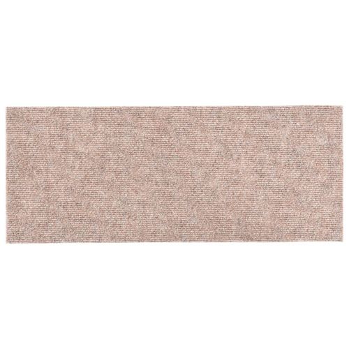 vidaXL Self-adhesive Stair Mats Rectangular 15 pcs 60x25 cm Light Brown