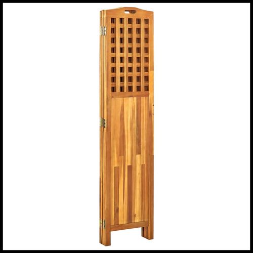 vidaXL 3-Panel Room Divider 121x2x120 cm Solid Acacia Wood
