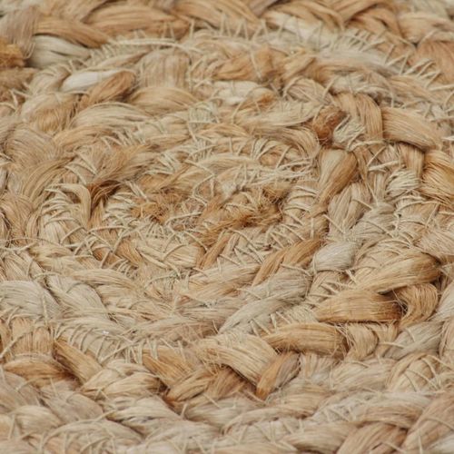 vidaXL Area Rug Braided Design Jute 180 cm Round