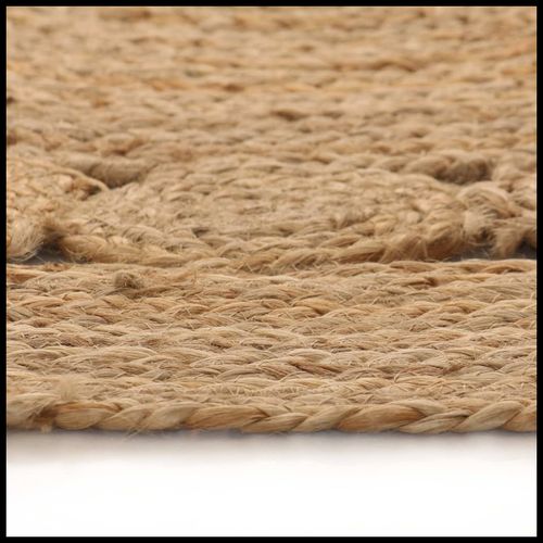 vidaXL Area Rug Braided Design Jute 180 cm Round