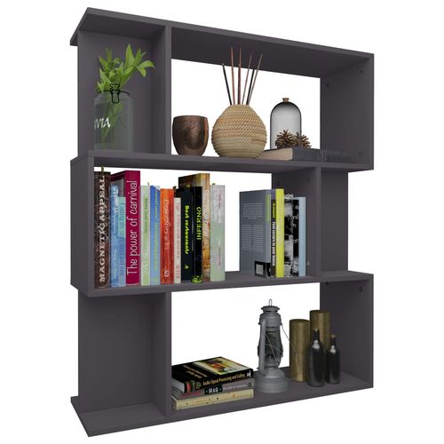 vidaXL Book Cabinet/Room Divider Smoked Oak 80x24x96cm Engineered Wood