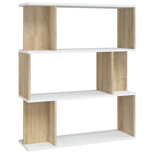 vidaXL Book Cabinet/Room Divider Smoked Oak 80x24x96cm Engineered Wood