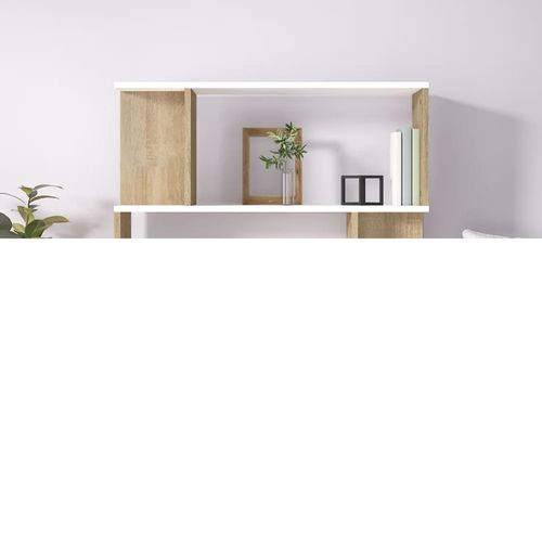 vidaXL Book Cabinet/Room Divider Smoked Oak 80x24x96cm Engineered Wood