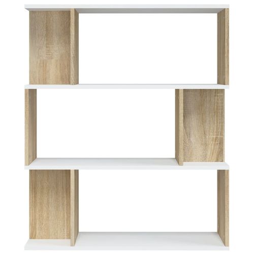 vidaXL Book Cabinet/Room Divider Smoked Oak 80x24x96cm Engineered Wood