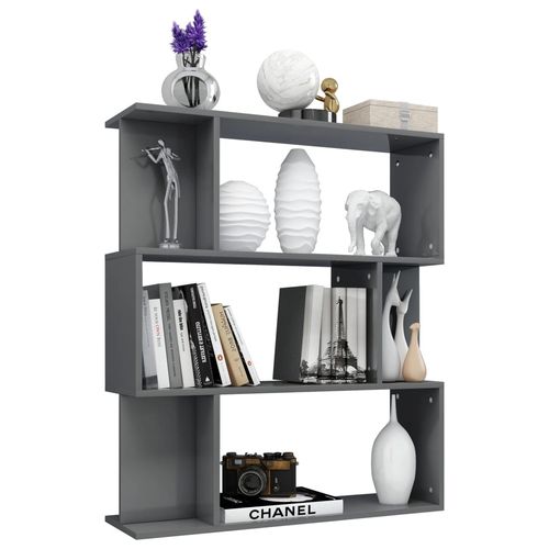 vidaXL Book Cabinet/Room Divider Smoked Oak 80x24x96cm Engineered Wood