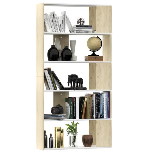 vidaXL Book Cabinet/Room Divider White 80x24x159 cm Engineered Wood