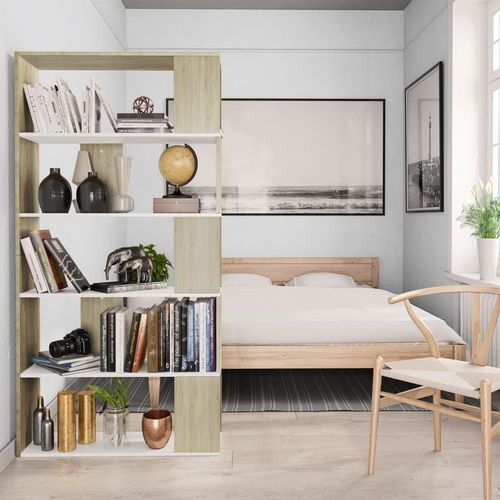 vidaXL Book Cabinet/Room Divider White 80x24x159 cm Engineered Wood