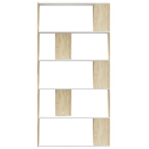 vidaXL Book Cabinet/Room Divider White 80x24x159 cm Engineered Wood