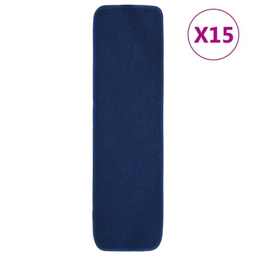 vidaXL Anti Slip Stair Mats 15 pcs 60x25 cm Black Rectangular