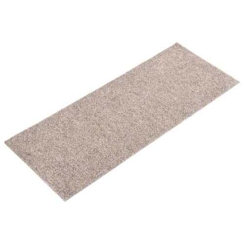vidaXL Self-adhesive Stair Mats Rectangular 15 pcs 60x25 cm Light Brown