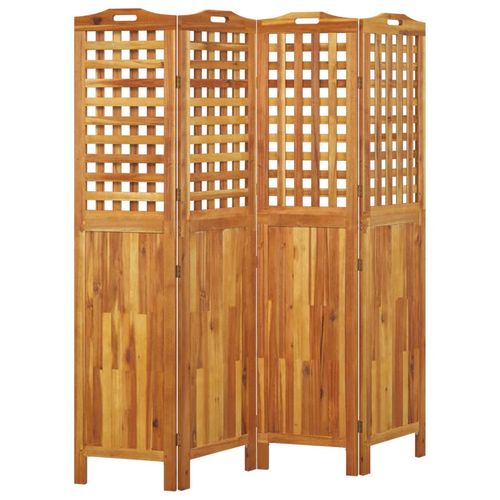 vidaXL 3-Panel Room Divider 121.5x2x115 cm Solid Wood Acacia
