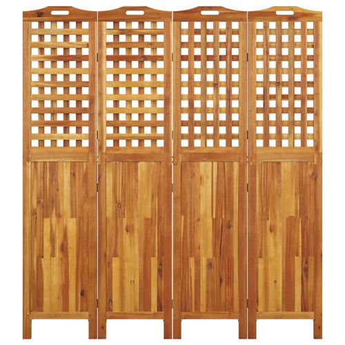 vidaXL 3-Panel Room Divider 121.5x2x115 cm Solid Wood Acacia