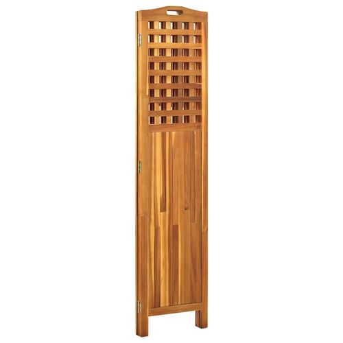 vidaXL 3-Panel Room Divider 121x2x120 cm Solid Acacia Wood
