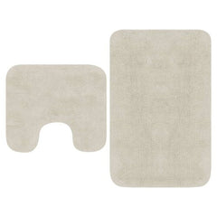 vidaXL Bathroom Mat Set 2 Pieces Fabric Anthracite