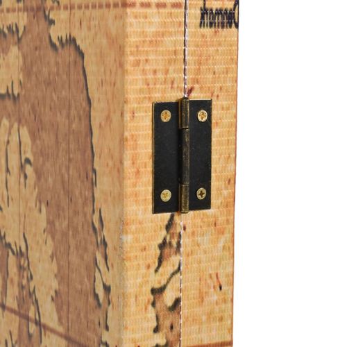 vidaXL Folding Room Divider 120x170 cm World Map Yellow